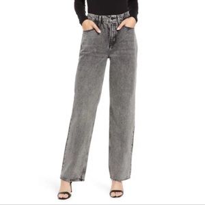 NWT Good American Good 90s Loose Baggy Fit High Waist Denim Jeans in Black239